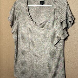Women's Grey Short Sleeve Top